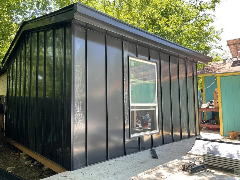 Black standing seam metal wall panels for Metal Roof Installation in Lorain